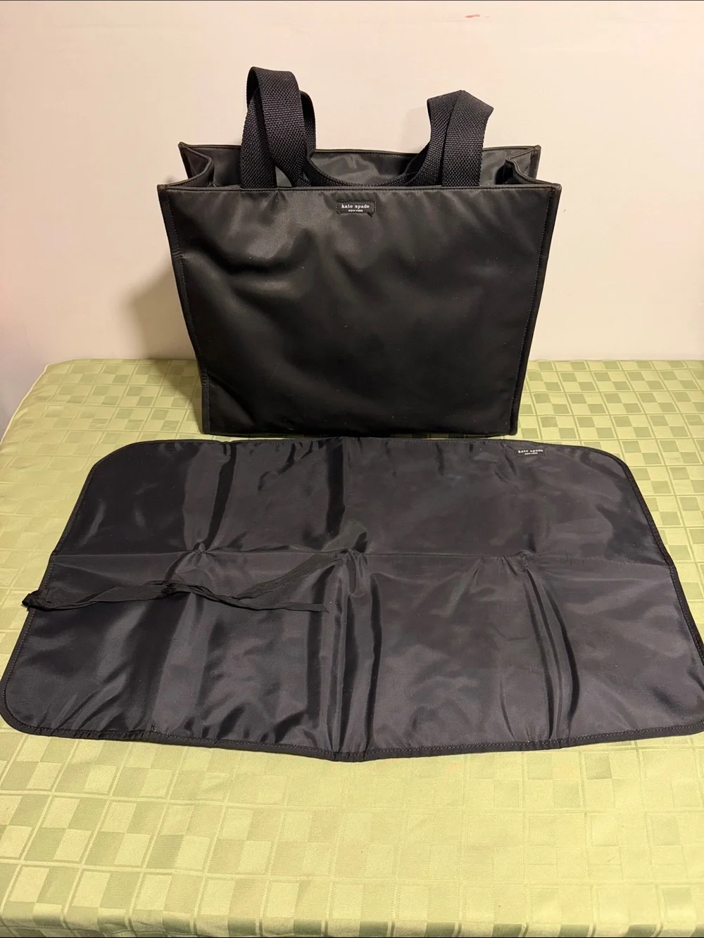 Kate Spade New York Vintage Black Nylon Diaper Bag